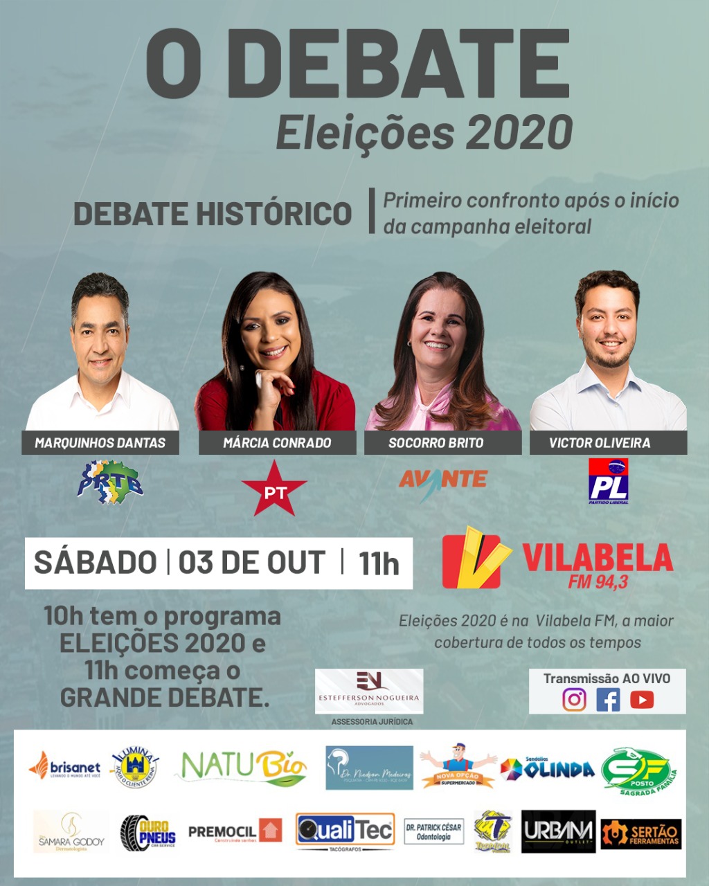 Rádio Vilabela faz debate candidatos a prefeito em Serra Talhada