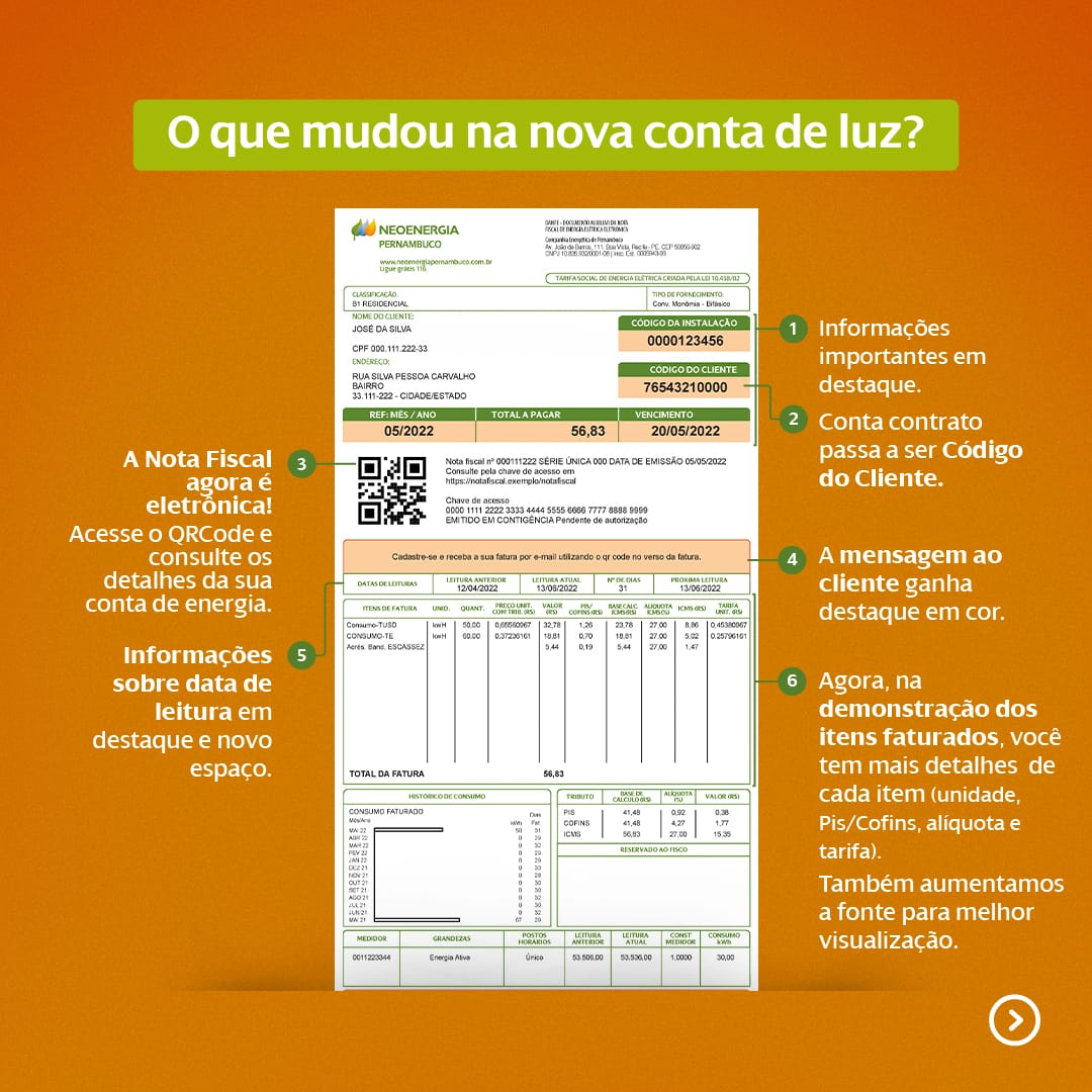 Nova conta de luz entra em vigor em Pernambuco : Nill Junior